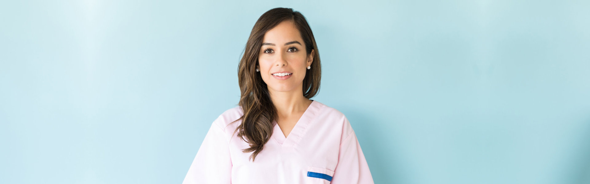 nurse smiling and standing